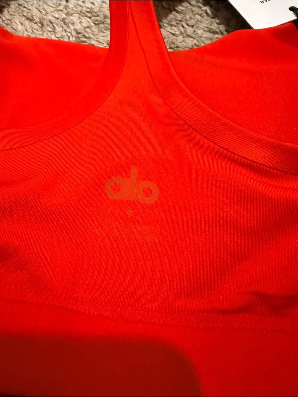 ALO Yoga Red Seamless Racerback Sports Bra